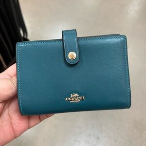 Coach 2-In-1 Wallet teal ink NWT